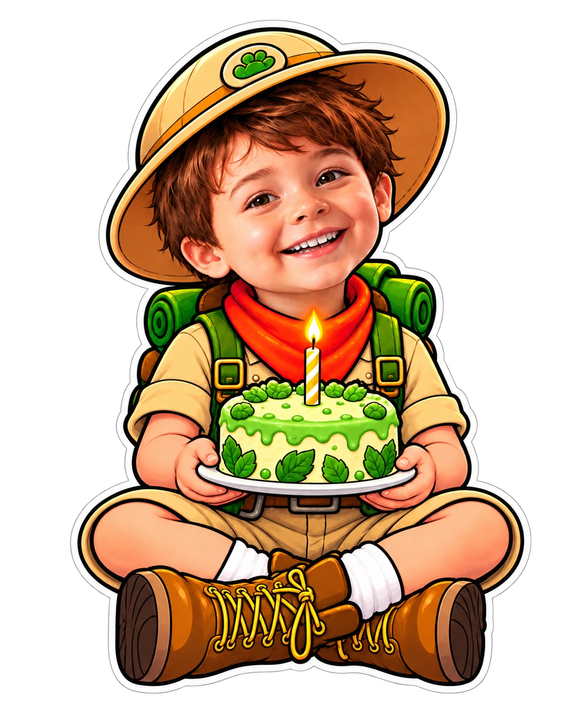 {{name}} sits holding her birthday cake